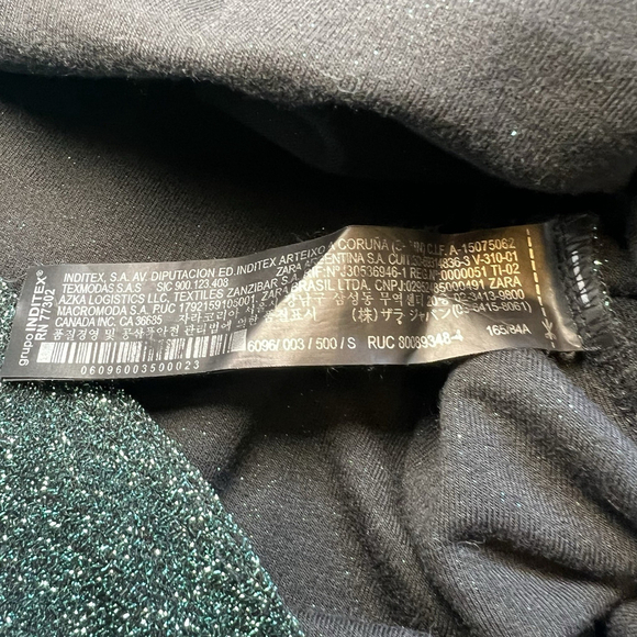 Zara Green Knit Sparkle Ruffle Tank Top Bodysuit Woman’s Small - Picture 12 of 12